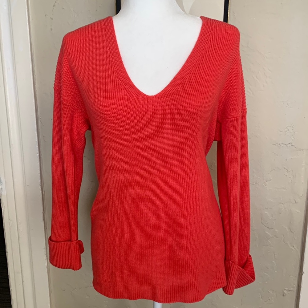 Cotton by Autumn Cashmere coral sweater